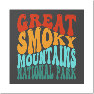 Great Smoky Mountains National Park Retro Vintage Typography Posters and Art